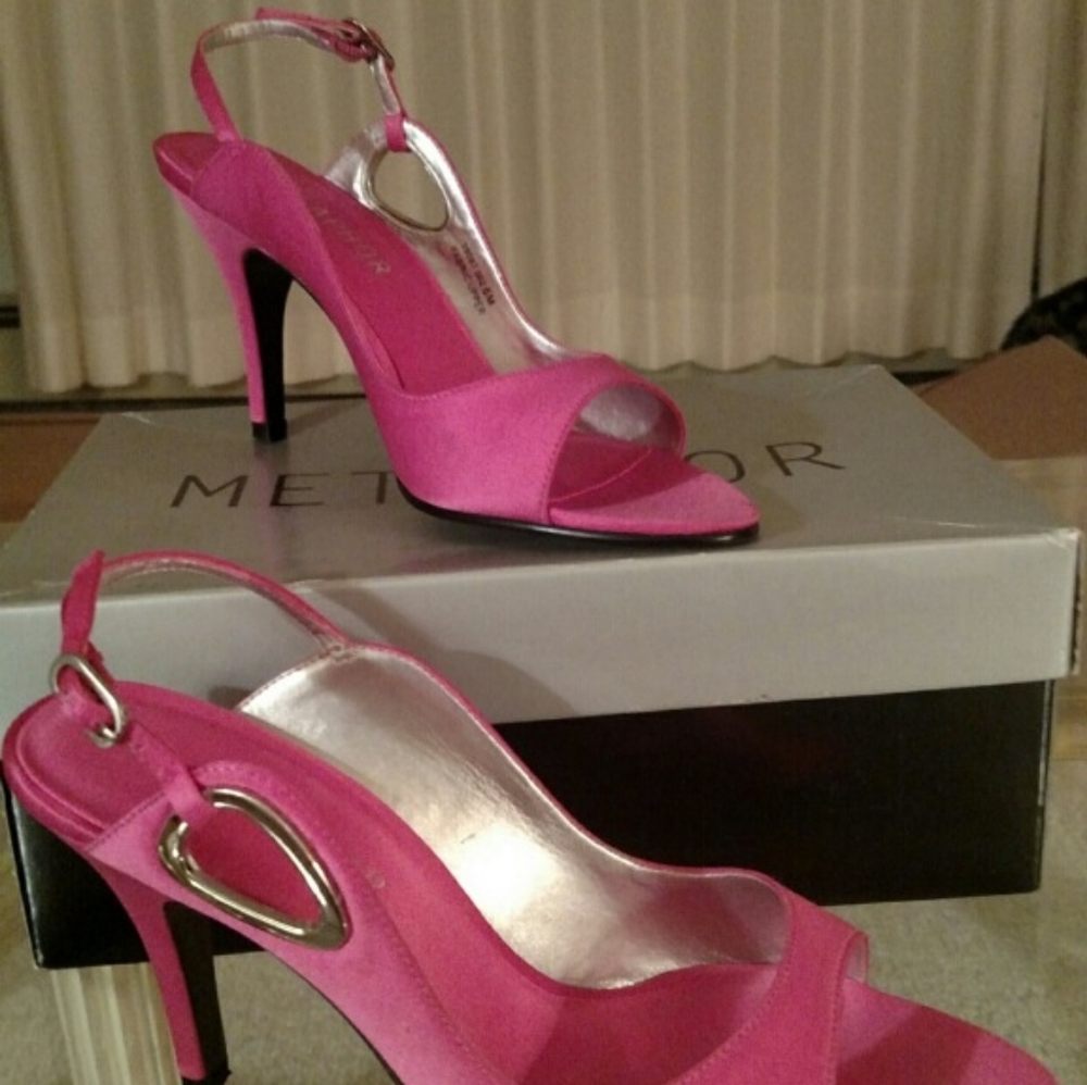 Hot Pink Open Toe Heel